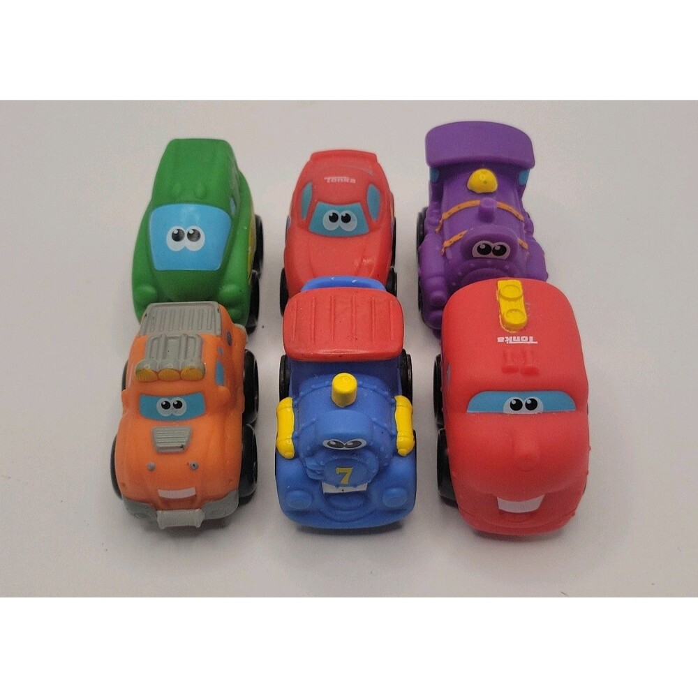 Lot of 6 Playskool Hasbro Chuck & Friends Tonka Cars/ Trucks/ Trains 2004-2008